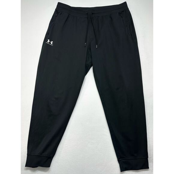 Men’s Under Armour Black ColdGear Joggers Size XXL Loose Fit Athletic Sweatpants - Picture 2 of 8